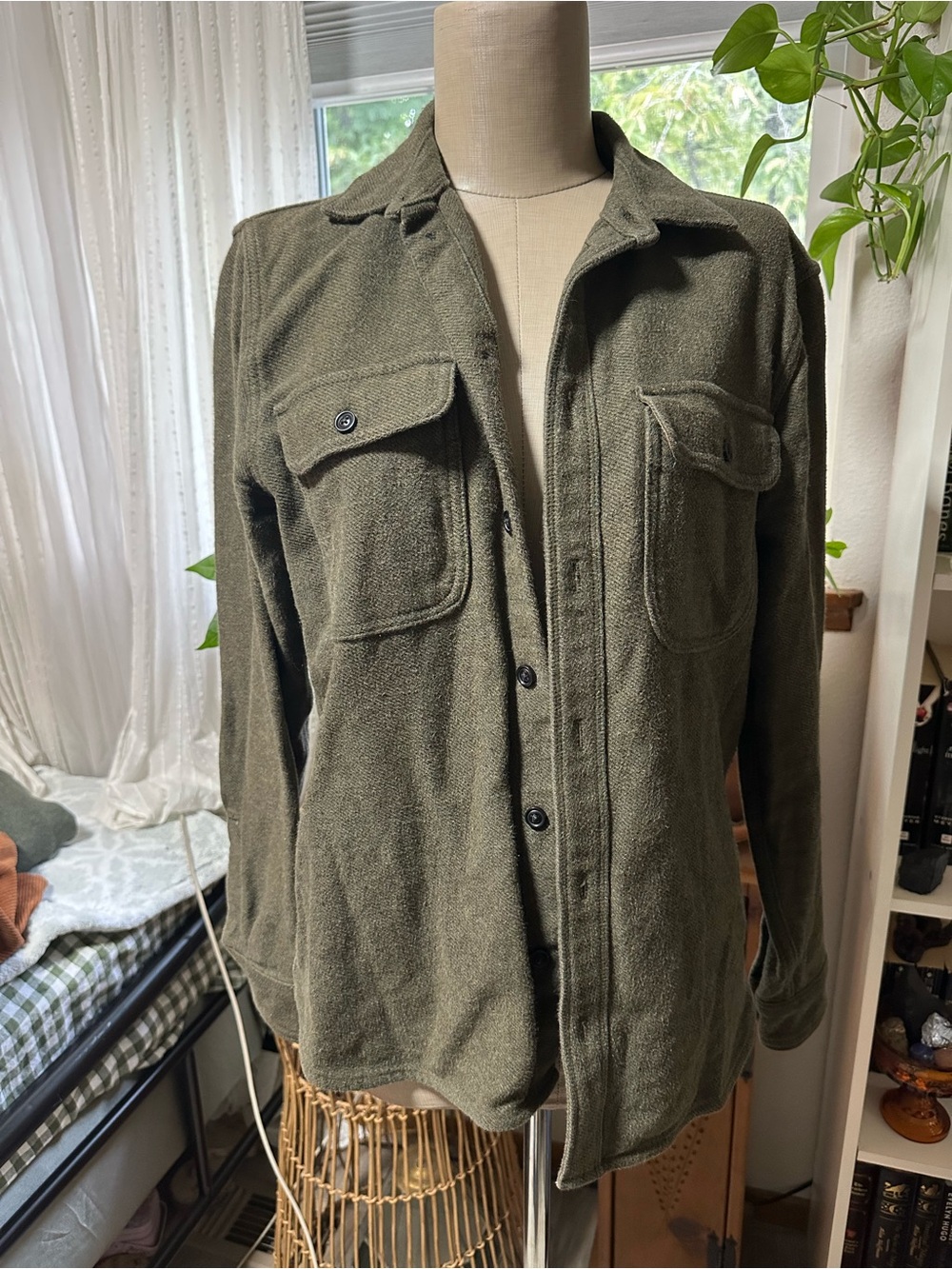Everlane Olive Green Military Field Jacket